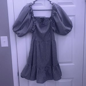 forever 21 posh black & white dress